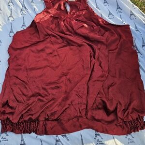 Worthington Vibrant Red Textured Top